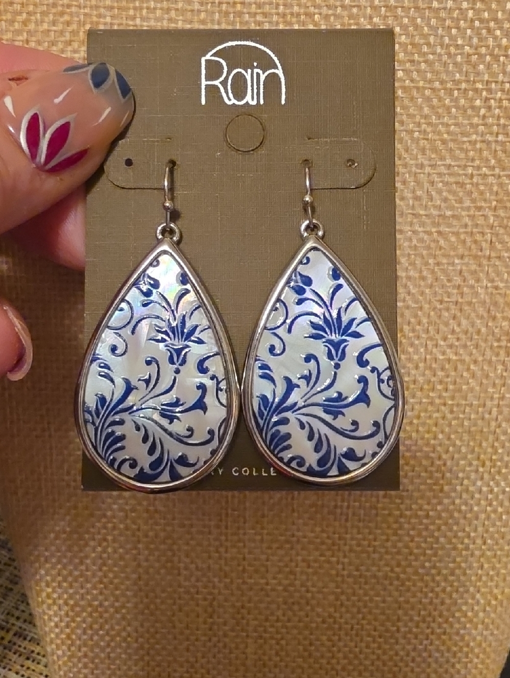 Rain Silver-Tone Earrings